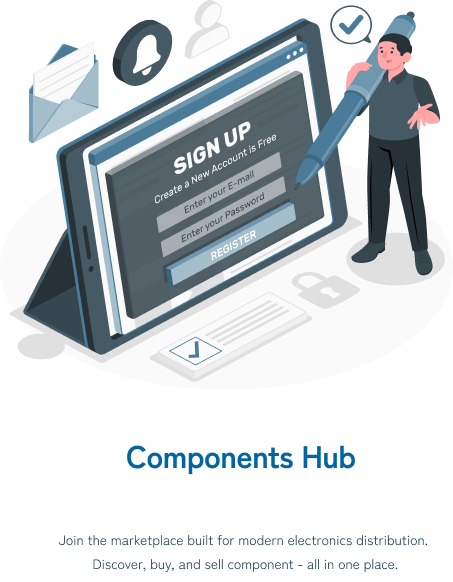 Components Hub - Sign up illustration
